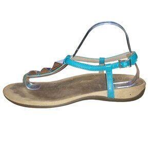 Vionic‎ Buckle Thong Sandals Women Sz 9 Orthotic Studded Teal Boho Summer Travel